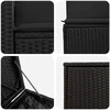 Sofos komplektas 7 pcs Juoda Poli ratanas ir plienas