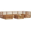 Lauko sofos komplektas 7 pcs Natūrali