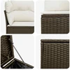 Sofos komplektas 7 pcs Ruda ir Kremavimo Balta