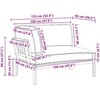 Sofa Sofos komplektas Pilka 133 x 92 x 69 cm Kietos akacijos mediena