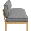 Sofa Sofos komplektas su pagalve 2 pcs Pilka Kietos akacijos mediena