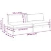 Sofa Sofos komplektas su pagalve 2 pcs Pilka Kietos akacijos mediena