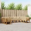Lauko sofos komplektas su pagalve 10 pcs Natūralus ir bežinis