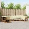 Lauko sofos komplektas 10 pcs Natūralus ir grietinėlė