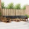 Lauko sofos komplektas 11 pcs Natūralus ir antracitas