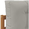 Lauko sofos komplektas 4 pcs Natūrali ir šviesiai pilka