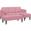 Sofa Sofos komplektas 2 vnt. Rožinė Poliesteris