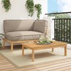 Lauko baldų komplektas Sofos komplektas su pagalve 2 pcs Taupe Kietos akacijos mediena