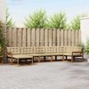 Lauko sofos komplektas su pagalve 7 pcs Natūralus ir bežinis