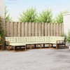 Lauko sofos komplektas su pagalve 7 pcs Natūralus ir grietinėlė