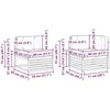 Lauko sofos komplektas 8 vnt. Natūrali ir šviesiai pilka