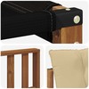 Lauko sofos komplektas su pagalve 3 pcs Natūralus ir bežinis