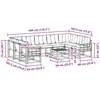 Lauko sofos komplektas 10 vnt. Natūrali ir šviesiai pilka