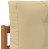 Lauko sofos komplektas su pagalve 4 pcs Natūralus ir bežinis