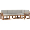 Sofa Lauko sofos komplektas 5 pcs Natūrali ir šviesiai pilka