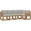 Sofa Lauko sofos komplektas 5 pcs Natūrali ir šviesiai pilka