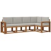 Sofa Lauko sofos komplektas 5 pcs Natūrali ir šviesiai pilka