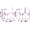 Sofa Lauko sofos komplektas 5 vnt. Natūralus ir antracitas