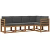 Sofa Lauko sofos komplektas su pagalve 5 pcs Natūralus ir antracitas