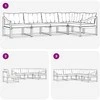 Lauko sofos komplektas 5 vnt. Natūralus ir grietinėlė