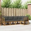 Sofa Lauko sofos komplektas su pagalve 5 pcs Natūralus ir antracitas