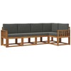 Sofa Lauko sofos komplektas su pagalve 5 pcs Natūralus ir antracitas