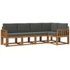 Sofa Lauko sofos komplektas su pagalve 5 pcs Natūralus ir antracitas