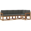 Sofa Lauko sofos komplektas su pagalve 5 pcs Natūralus ir antracitas