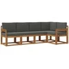 Sofa Lauko sofos komplektas su pagalve 5 pcs Natūralus ir antracitas