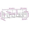 Sofa Lauko sofos komplektas su pagalve 5 pcs Natūralus ir bežinis