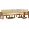 Sofa Lauko sofos komplektas su pagalve 5 pcs Natūralus ir bežinis