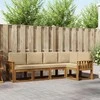 Sofa Lauko sofos komplektas su pagalve 5 pcs Natūralus ir bežinis