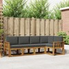 Sofa Lauko sofos komplektas su pagalve 5 pcs Natūralus ir antracitas