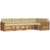 Lauko baldų komplektas Lauko sofos komplektas su pagalve 5 pcs Natūralus ir bežinis