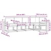 Sofa Lauko sofos komplektas su pagalve 5 pcs Natūralus ir bežinis