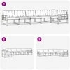 Lauko sofos komplektas 6 vnt. Natūrali ir šviesiai pilka