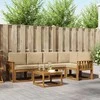 Sofa Lauko sofos komplektas su pagalve 6 pcs Natūralus ir bežinis
