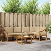 Sofa Lauko sofos komplektas su pagalve 6 pcs Natūralus ir bežinis