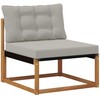 Lauko sofos komplektas 7 pcs Natūrali ir šviesiai pilka