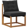 Lauko sofos komplektas su pagalve 8 pcs Natūrali ir juoda