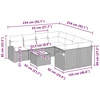 Sofos komplektas 9 vnt. 8-Vietų skaičius Bežinė ir kreminė