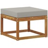 Lauko sofos komplektas 9 pcs Natūrali ir šviesiai pilka