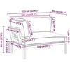 Sofa Sofos komplektas su pagalve Antracitas 133 x 92 x 69 cm