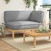 Sofa Sofos komplektas Pilka 133 x 92 x 69 cm Kietos akacijos mediena
