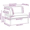 Sofa Sofos komplektas Pilka 133 x 92 x 69 cm Kietos akacijos mediena