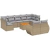 Sofa Sofos komplektas su pagalvėlėmis, 10 dalių, smėlio, poliratanas