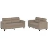 Sofa Sofos komplektas su pagalvėlėmis, 2 dalių, taupe, audinys