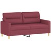 Sofa Sofos komplektas su pagalvėlėmis, 2 dalių, vyno, audinys