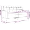 Sofa Sofos komplektas su pagalvėlėmis, 2 dalių, pilkas, aksomas