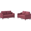 Sofa Sofos komplektas su pagalvėlėmis, 2 dalių, vyno, audinys